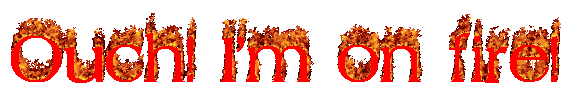 this text is on fire